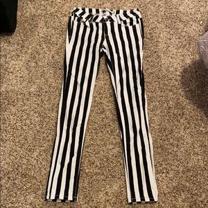 Black and White Stripped Jeans
